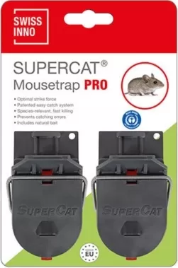 Capcana soareci cu momeala naturala, Swissinno SuperCat Mouse Trap PRO, set 2 bucati