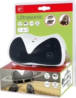 Dispozitiv cu ultrasunete pentru alungarea rozatoarelor, Swissinno Ultrasonic, 30 mp, ambalaj
