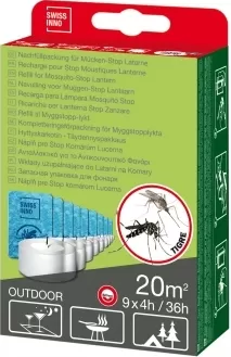 Set 9 pastile si lumanari, rezerve pentru felinarul indepartare tantari Swissinno Mosquito Stop Lantern, actiune 36h