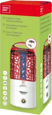 Aparat protectie impotriva insectelor, cu baterii, LED UV, Swissinno Insect Destroyer Battery 4W, 20 mp, cutie