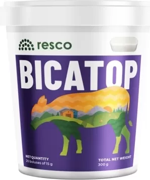 Bolusuri cu eliberare rapida de bicarbonat pentru vitei, Resco Bicatop, cutie 20 bucati